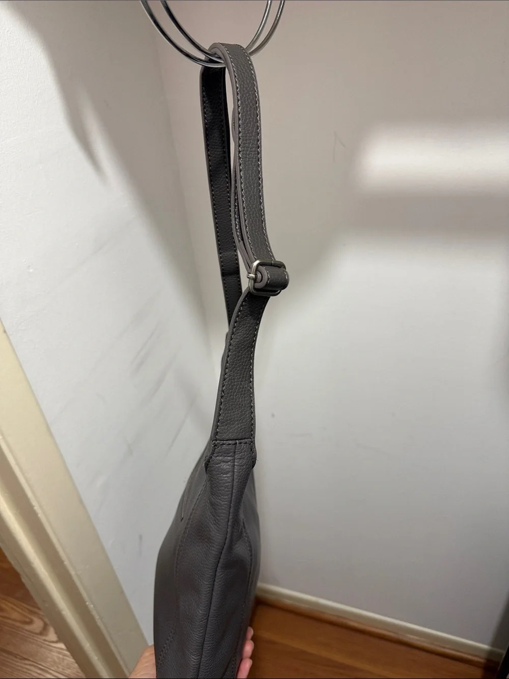 The Sak Gray Pebbled Leather Shoulder Hobo